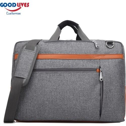 Mens Convertible Handbags Large Capacity Business Trip 17" Laptop Handbag Briefcase Men Shoulder Bag Brief-Bag Customize Image