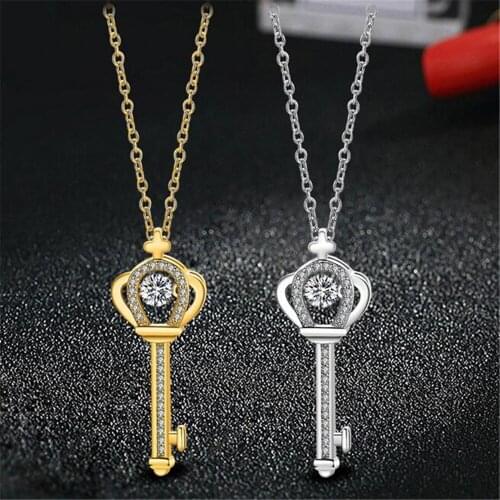 New Arrival Egyptian Ankh Key Pendant Necklace Life Gold & Silver Color With Bling Rhinestone Vintage Fashion Hip Hop Jewelry