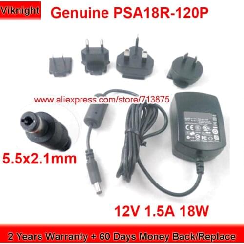 Genuine PSA18R-120P 12V 1.5A 5.5x2.1mm AC Adapter for PHIHONG Power Supply
