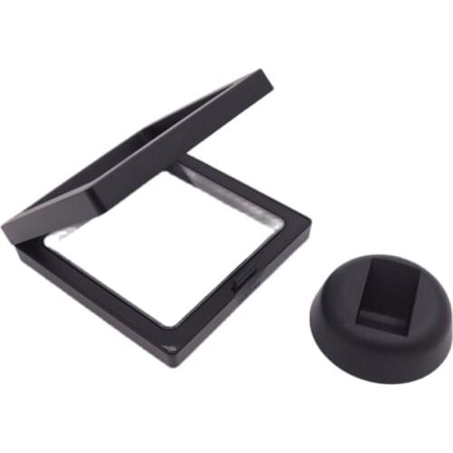 Transparent Film Suspension Frame Watch Jewelry Display Box White Black Select 70mm-110mm Choose