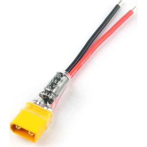 XT30 Plug Pigtail Power Wire 100μF Capacitor for Mobula7 HD Sailfly-X UR85 UR85HD Crazybee F3 / F4 PRO