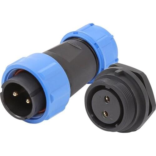 SP21 IP68 Waterproof Soldering 2 3 4 5 7 9 12 Pin Electronic Connector Industrial Auto E-bike Car Moto Ship Lighting Medical LED