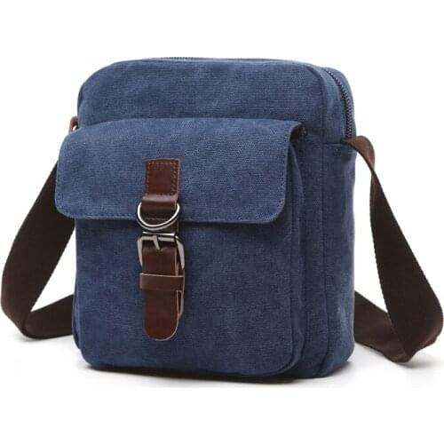 Fashion Canvas Cross Body Bag Outdoor Retro Messenger Bags Custom Mens Strap Unisex Pockets Customized Handbags