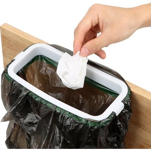 HILIFE Hangable Cupboard Door Back Trash Rack Storage Rack Rubbish Bag Holder Environmental Protection Household kitchen Tools