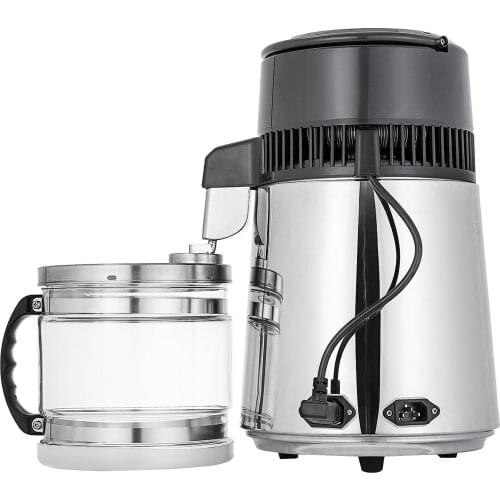 VEVOR 4L 750W Stainless Steel Water Distiller Water Distiller Water Distiller (Silver)