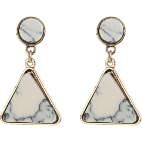 YaYi Jewelry Fashion BOHO White Marble Crystal Rhinestone Dangle Women Ancient Gold Color Wear Ear Band Long Tassel Earrings