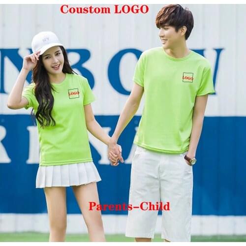 Factory Price! Free Custom LOGO Design Fast Dry T Shirt for Men Women Child DIY Photo or Logo Casual T-shirt tops Clothes Tee