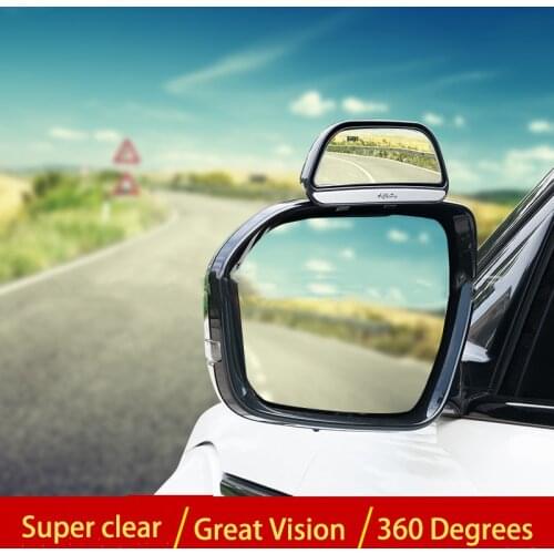 Reversing Car Exterior Rearview Mirror 1 Pairs HD Sephrical Glass Rearview Mirror Wide Angle View Trainer Back View Mirror