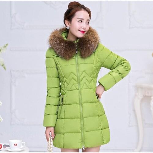 Plus Size 6XL Hooded Fur Collar Winter Women Jacket Oversized Coat Manteau Femme Hiver Long Cotton Jacket Coat Warm Parka