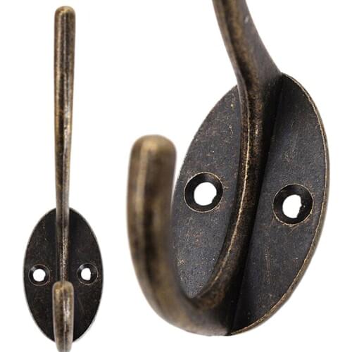 1pcs Antique Iron Home Bathroom Hat Coat Clothes Towel Wall Door Hanger Hooks
