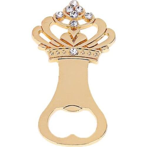 10pcs/lot Wedding Souveniers Party Favors Golden Crown Bottle Opener Birthday Party Giveaway Personalized Gift For Baby Shower