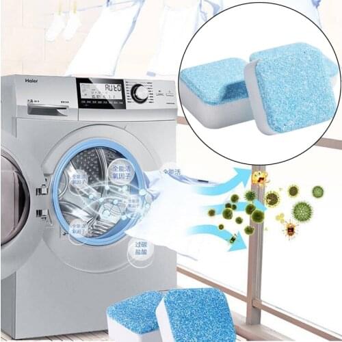 12 Cleaning Tabs Washing Machine Effervescent Cleaners Soap Laundry Washer Cleaning Detergent Washer Tablets for Washing Machine