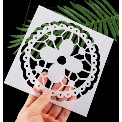 16pcs/set Mandala Drawing Template Ruler Stencil Painting Board DIY Album Decor Q1JC
