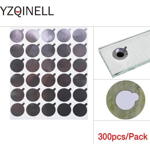 Hot 300pcs Disposable Eyelash Glue Holder Makeup Pallet Sticker Eyelash Extension Pads Under Stand Eyelash Jade Stone Pads 2.5cm