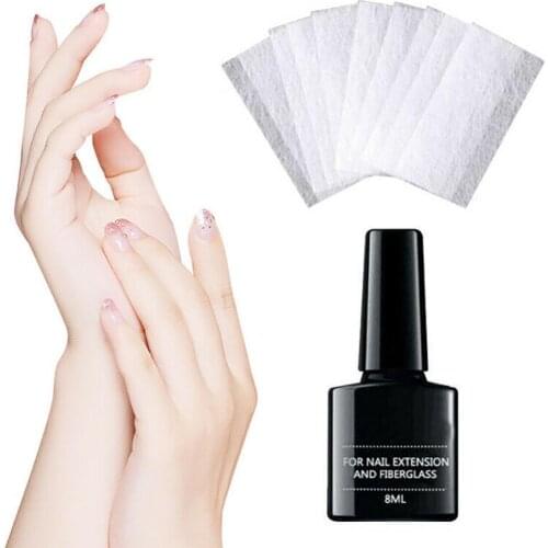 5/10/20Pcs Gel Polish Set Nail Art Care Extension Sheet with Fiber Builder Manicure Salon Tools Set Fiber Gel