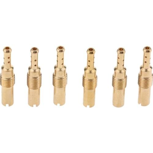 6pcs Slow Pilot Jet Kit 32 35 38 40 42 45 Size Replacement for Keihin OKO CVK KOSO PE PWK