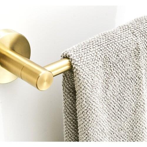9 inch / 22cm Brushed Golden Finish Stainless Steel Bathroom Accessory Single Towel Bar Towel Rail Towel Holde towel hanger Bar