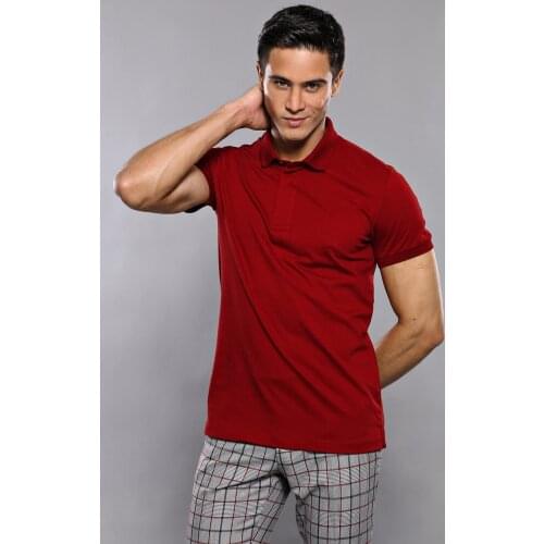 Basic Claret Red Polo T-Shirt Wessi