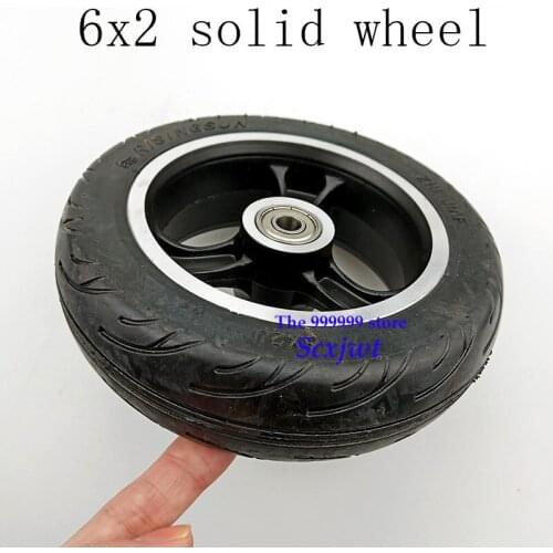 Free Shipping Hot Sale 6 Inch Solid Tyre with High Performance Wheel 6x2 Solid Tire for Electric Scooter Wheel Hub Fast Wheel
