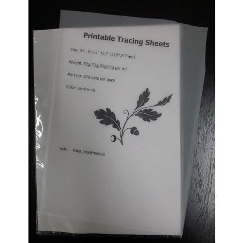 93g Printable Tracing Paper A4 50sheets Pack leather craft carving embossing sheet Photo Album sewing tools & accessories