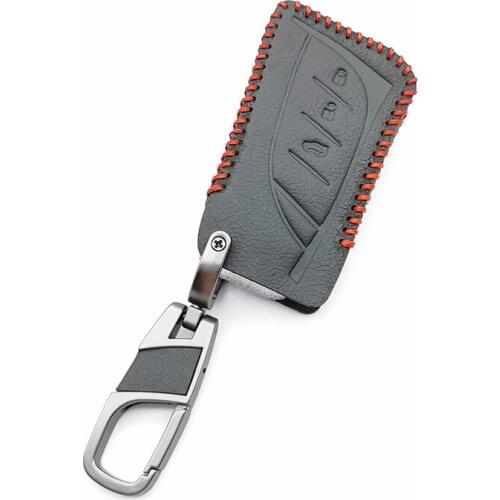 Super Quality 100% Leather Car Key Case For Lexus ES200 ES260 ES300h LS3500 LS350 LS550h Smart 3 Buttons Protect Shell