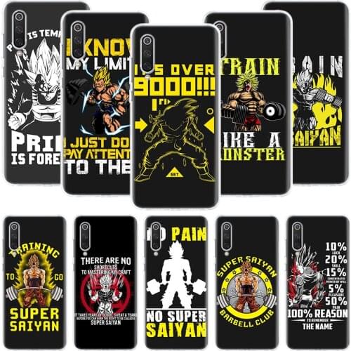 Training Gain Power Pain Anime Phone Case For Xiaomi Mi Note 10 11 9 8 10T 9T CC9 A1 A2 A3 5X 6X Pocophone F1 X3 F2 Pro Lite Coq