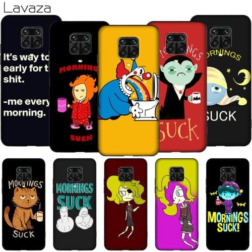 T127 Mornings Suck Graphic Case for Xiaomi MI MAX Mix Note 2s 6 8 9 9T 10 A1 A2 A3 CC9E F1 5X 6X Lite Pro SE