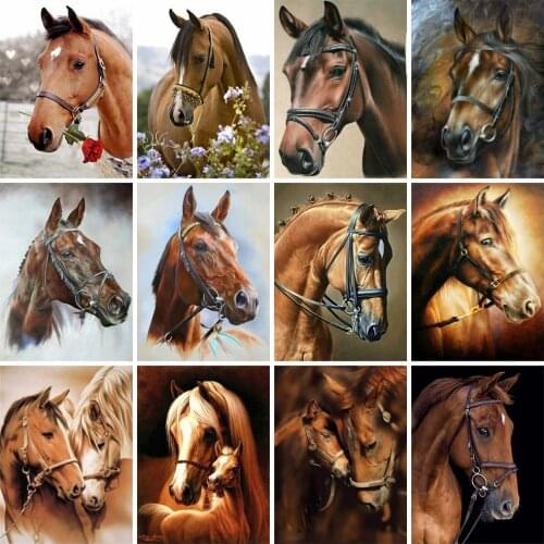 EverShine Diamond Embroidery Horse Picture Rhientones Diamond Painting 5D Animals Cross stitch Mosaic Kits Art Home decoration
