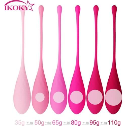 IKOKY 6 Pieces/set Love Ben Wa Ball Vagina Tightening Massager Silicone Kegel Ball Smart Vagina Trainer Exercise Sex Shop