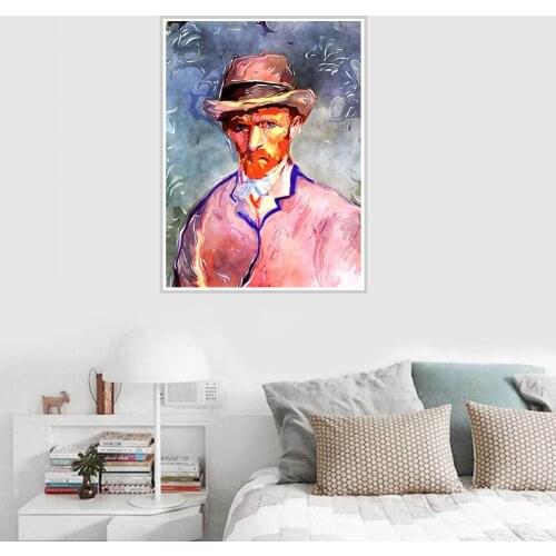 Vincent Van Gogh Portrait Poster Canvas Print Painting Wall Art Living Room Home Decoration
