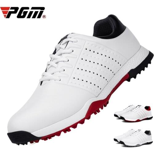 Pgm New Golf Shoes Men Waterproof Outdoor Sneakers Spikes Non-Slip Breatheble Golf Trainers Lightweight Athletic Shoes
