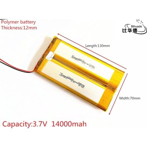 Li-po Size 1270130 3.7V 14000mAh Lithium polymer Battery with Protection Board For Tablet