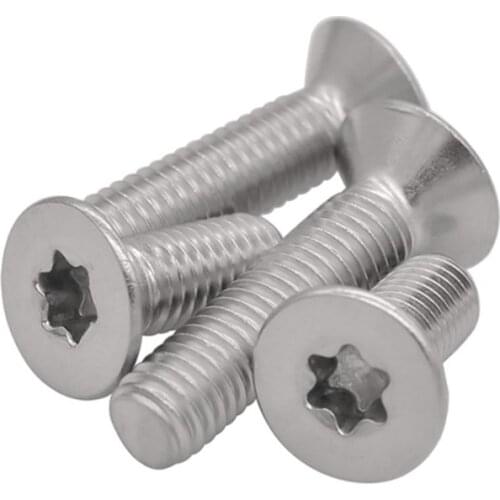 M3 M4 M5 GB2673 stainless steel six petal flat head Star shaped plum screw countersunk flat blossom screws anti-theft bolts