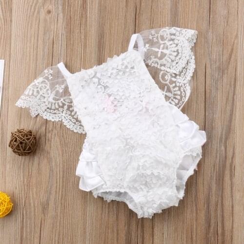 Emmababy Cute Girl Jumpsuits 0-18M Newborn Kids Baby Girl Clothes Lace Floral Romper Jumpsuit Sunsuit Outfits