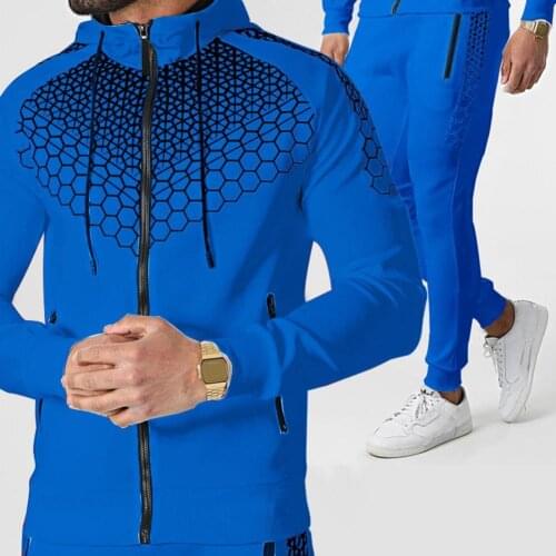 2021 Tracksuit Men Sets Autumn Spring Hooded Sweatshirt Outfit Sportswear Male Suit Pullover Hoodies Two Piece Set Size New