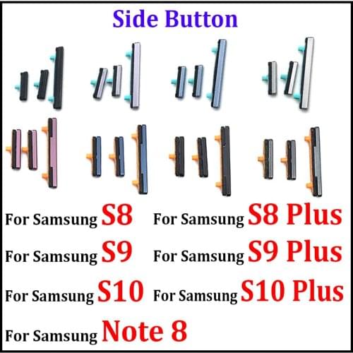 New SIde Volume Button + Power ON / OFF Buttton Key Set For Samsung Galaxy Note 8 S8 S9 S10 Plus Replacement Parts