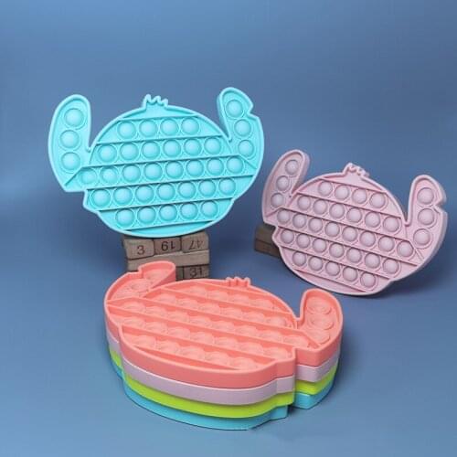 New Disney Lilo and Stitch Anti Stress Finger Stress Reliever Fidget Toy Adult Child Funny Toys Cartoon Anime Decompression Gift