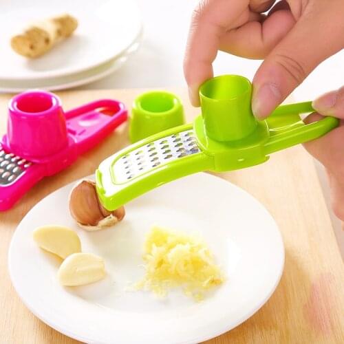 New Creative Garlic Presser Ginger Cutter Grinding Tool Multi-function Magic Garlic Presses Cooking Gadgets Tool Fast Delivery