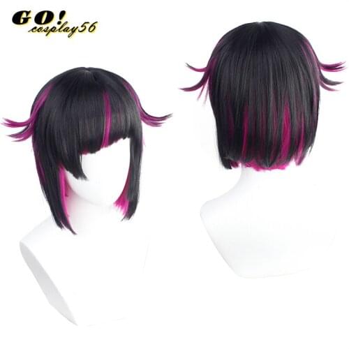 Lilia Vanrouge Wig Pink Mixed Black Cosplay Hair Synthetic Halloween Men Women Unisex Role Play
