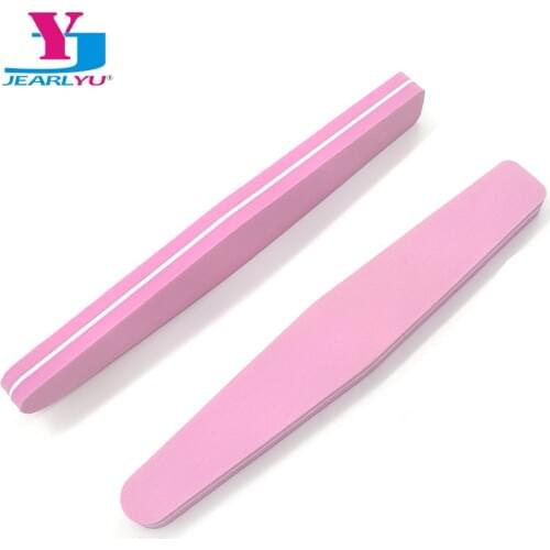 Pink Nail File Buffer Sanding Washable Manicure Nail Art Sandpaper Set Prismatic Buffers for UV Gel Polishing Sponge 2Pcs/Lot