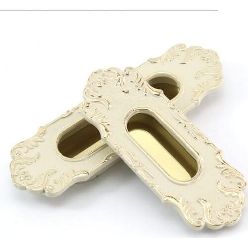 High quality solid Ivory Door Drawer Handle Zinc alloy kitchen handle European invisible pulls handle wardrobe door handle 64mm