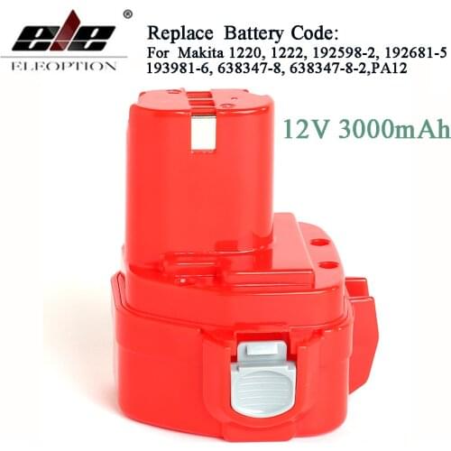 3000mAh 12V 3.0Ah Replacement Power Tool Battery for Makita 12V Battery PA12 1220 1233 1201 1222 1223 1235