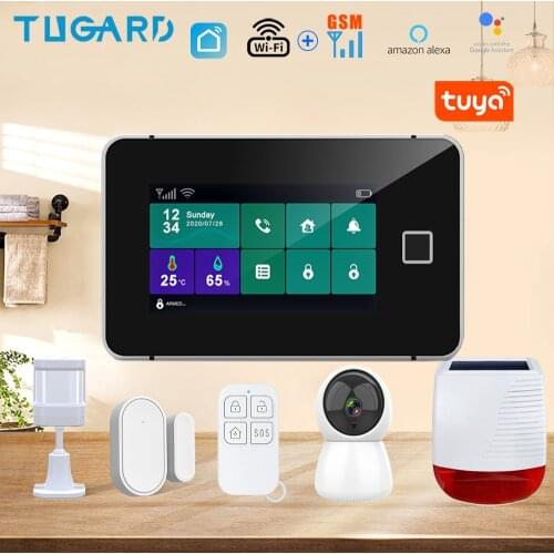 Tuya 433MHz WiFi Security Burglar Alarm System With IP Camera PIR Motion Door Sensor Siren Apps Control Smart Home Alarm Kit