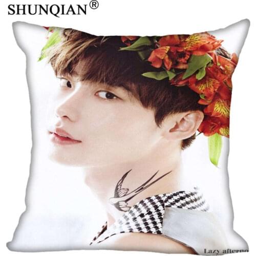 High Quality Lee Jong Suk Style throw Pillowcase Square Zippered Pillow Cover Custom Gift 40x40cm Drop Shipping