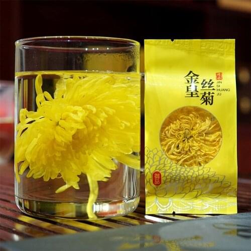 Gold Silk Royal Super Premium Tongxiang Chrysanthemum Tea Leaves Fire Healthy Food 100 Bags