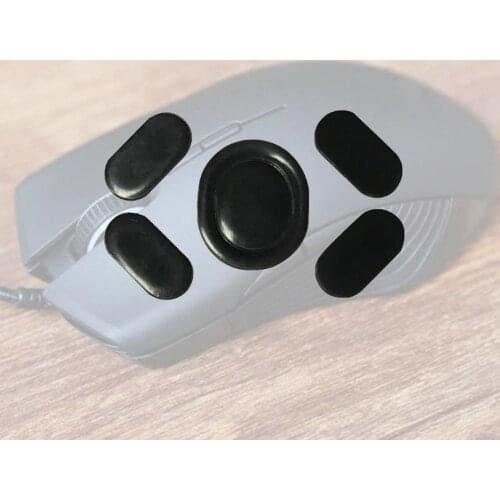 2Sets 0.6mm Mouse Feet Mouse Skates for Logitech G102/G203/G Pro Laser Mouse Pad Mice Skate Black Pads Cover Replacement