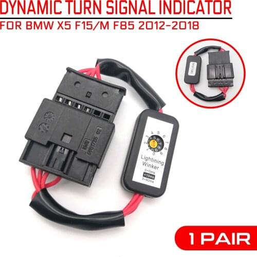 2Pcs Black LED Taillight Add-on Module Cable Wire Harness For BMW X5 F15 M F85 2012-2018 Dynamic Turn Signal Indicator