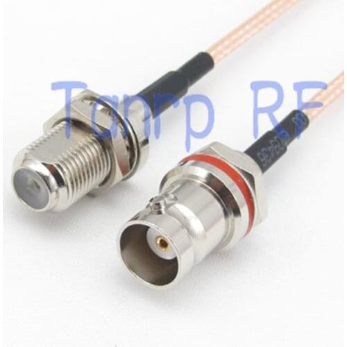 20inch mini BNC female nut bulkhead to F female RF adapter connector 50CM Pigtail coaxial jumper cable RG316 extension cord