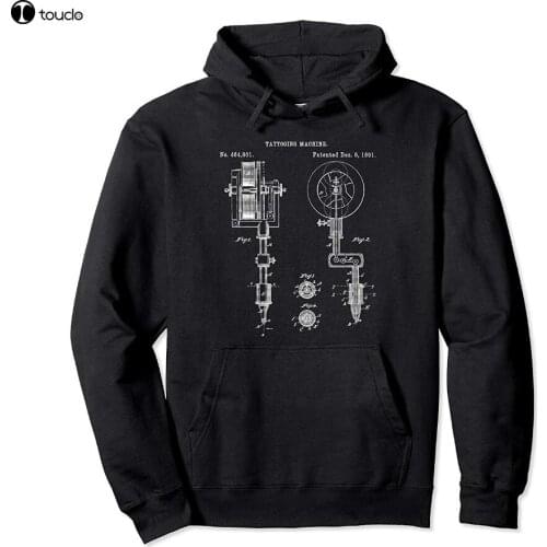 2019 fashion man Hoodies Vintage Hoodie - Tattoo Artist Gun - Inking Machine Drawing SWEATSHIRT