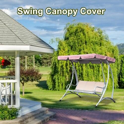 210D Patio Canopy Swing Cover Waterproof Sun Shade Swing Awning Outdoor Patio Swing Chair Dust Covers Rain-Proof Cover